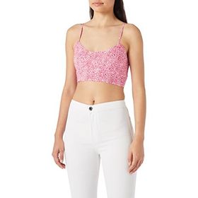 Koton 2SAK30090PW Crop Desenli Ince Askılı U Yaka Atlet