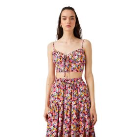 Koton 2SAK30119EW Crop Askılı Bağlama Detaylı Atlet