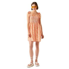 Koton 2SAL80057IW Çiçekli Gipeli Mini Elbise
