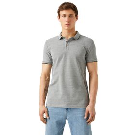 Koton 2SAM10068MK Basic Polo Yaka Petrol Erkek Tişört