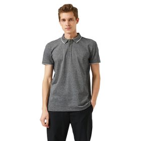 Koton 2SAM10068MK Basic Polo Yaka Petrol Erkek Tişört