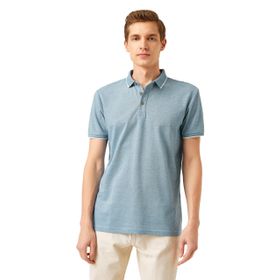 Koton 2SAM10068MK Basic Polo Yaka Petrol Erkek Tişört
