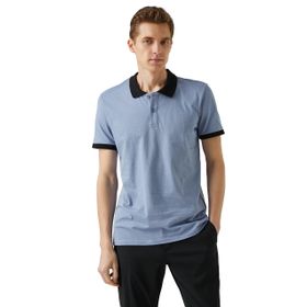 Koton 2SAM10068MK Basic Polo Yaka Petrol Erkek Tişört