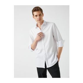 Koton 2SAM60118HW Slim Fit Basic Erkek Gömlek