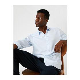 Koton 2SAM60118HW Slim Fit Basic Erkek Gömlek