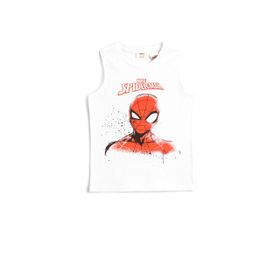 Koton 2SKB30018TK Spider Man Baskılı Bisiklet Yaka Pamuklu Lisanslı Atlet