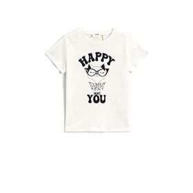 Koton 2SKG10443AK Kedi Baskılı Kız Çocuk T-shirt