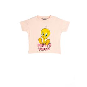 Koton 2SKG10519AK Tweety Baskılı Lisanslı Kısa Kollu Pamuklu T-shirt
