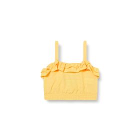 Koton 2SKG60006AW Sarı Kız Çocuk Askılı Crop Pamuklu Bluz