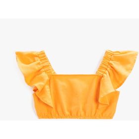 Koton 2SKG60144AW Sarı Balon Kollu Kız Çocuk Bluz