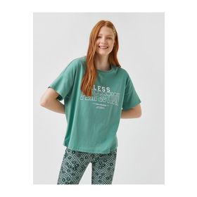 Koton 2yal18049ık Nane Yeşili Kadın T-shirt