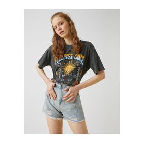 Koton 2yal18050ık Antrasit Kadın T-shirt