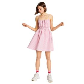 Koton 2YAL88001IW Askılı Mini Pembe Elbise