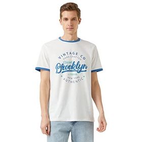 Koton 2YAM11040CK Vintage Baskılı Erkek Tişört