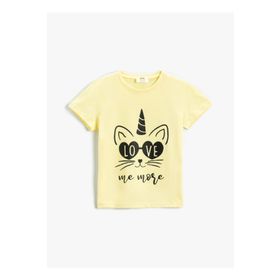 Koton 2YKG17247OK Sarı Kız Çocuk T-Shirt