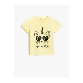 Koton 2YKG17247OK Sarı Kız Çocuk T-Shirt