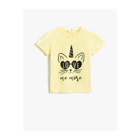 Koton 2YKG17247OK Sarı Kız Çocuk T-Shirt