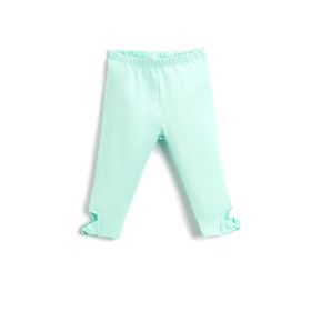 Koton 2YKG47860OK Nane Yeşili Kız Çocuk Cut Out Detaylı Basic Tayt