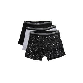 Koton 2YLM91350MK Siyah Desenli 3'lü Erkek Boxer Seti