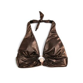 Koton 3SAK10007MM Bakır V Yaka Kadın Bikini Üstü