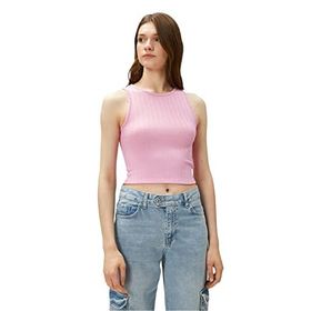 Koton 3SAK10015EK Pembe Bisiklet Yaka Kadın Atlet