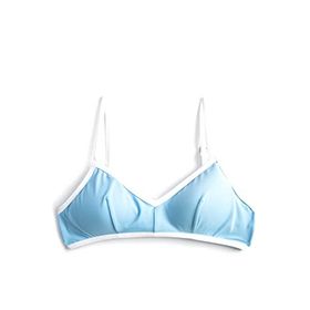 Koton 3SAK10017BM 610 Açık Mavi Çapraz Bağlama Detaylı Bikini Üstü