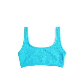 Koton 3SAK10042MM Turkuaz U Yaka Kadın Bikini Üstü