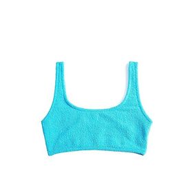 Koton 3SAK10042MM Turkuaz U Yaka Kadın Bikini Üstü