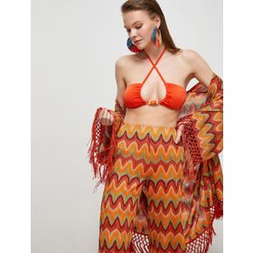 Koton 3SAK10077MM 224 Şahika Ercümen Boncuk Detaylı Kadın Bikini Üstü