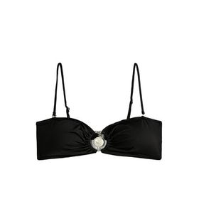 Koton 3SAK10173BM 999 Siyah Zincir Detaylı Kadın Bikini Üstü