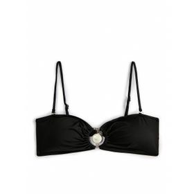 Koton 3SAK10173BM 999 Siyah Zincir Detaylı Kadın Bikini Üstü