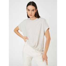 Koton 3SAK50005EK Bej Kadın T-Shirt