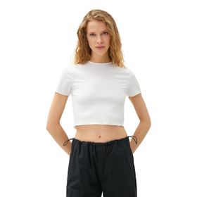 Koton 3SAK50007EK000 Beyaz Kadın T-Shirt