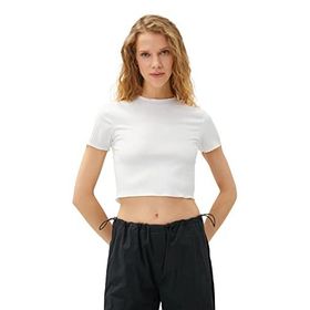 Koton 3SAK50007EK000 Beyaz Kadın T-Shirt