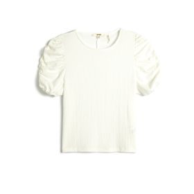 Koton 3SAK50008UK Kırık Beyaz Kadın T-shirt