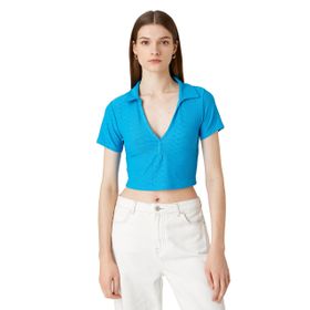 Koton 3SAK50066EK Turkuaz Kadın T-Shirt