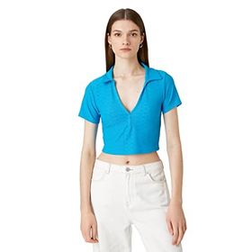 Koton 3SAK50066EK Turkuaz Kadın T-Shirt