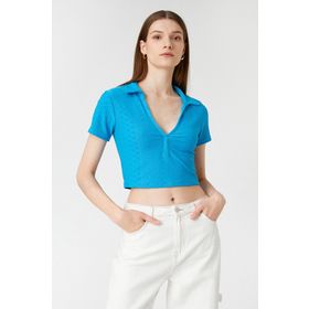 Koton 3SAK50066EK Turkuaz Kadın T-Shirt