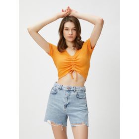 Koton 3SAK50074EK Turuncu Kadın T-shirt