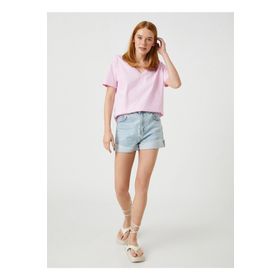 Koton 3SAK60002EK Pembe Kadın T-shirt