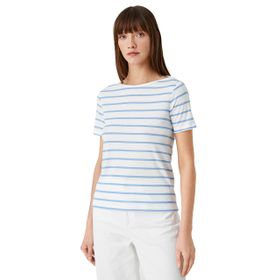 Koton 3SAK60008EK20S Mavi Kadın T-Shirt