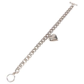 Koton 3SAK71105AA Gümüş Renk Zincir Kalp Charm Detaylı Kadın Bileklik