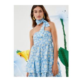 Koton 3SAK80163PW Katlı Çiçekli Kadın Elbise