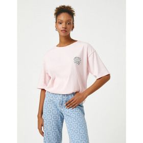 Koton 3SAL10034IK Pembe Kadın T-Shirt