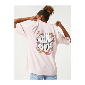 Koton 3SAL10034IK Pembe Kadın T-Shirt