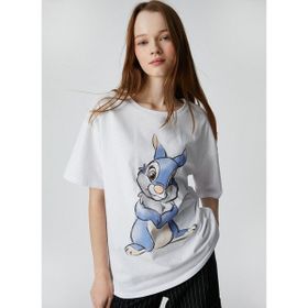 Koton 3SAL10058IK Ekru Kadın T-Shirt