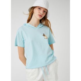 Koton 3SAL10081IK Mavi Kadın T-Shirt