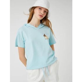 Koton 3SAL10081IK Mavi Kadın T-Shirt