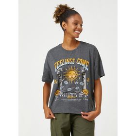Koton 3SAL10084IK Antrasit Kadın T-Shirt