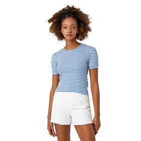 Koton 3SAL10087IK01K Mavi Kadın T-Shirt